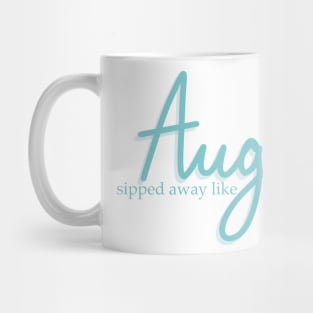 August Lyrics Light Blue Mug